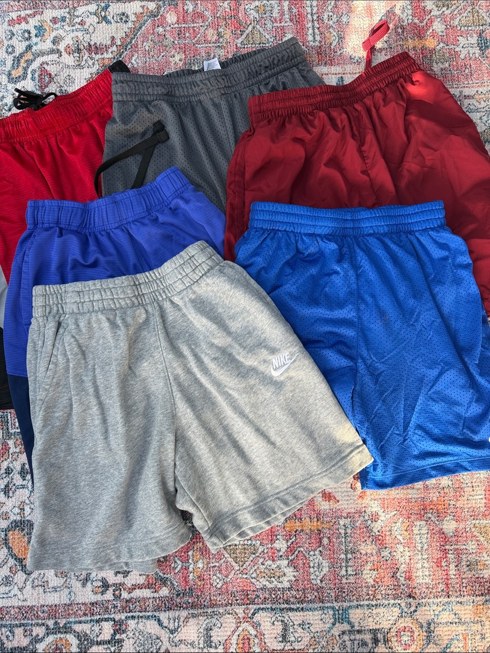 Bundle of 6 Nike Boys Shorts Size Large.